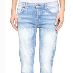 7 FOR ALL MANKIND  BOYFRIEND JEANS, SIZE 24
